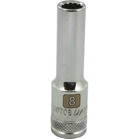 Dynamic 3/8" Drive, 8mm Metric Socket, 12 Points D009708